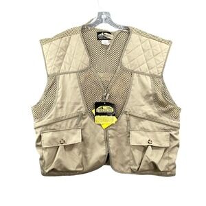 Fieldline Fishing Vest Mens 2XL Khaki Outdoor‎ Hiking Utility Tactical Hunting